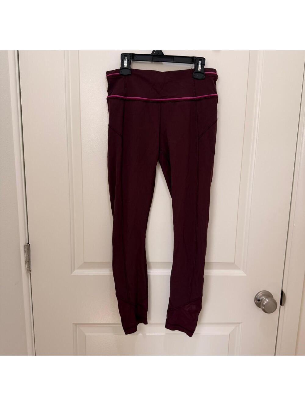 Lululemon Womens Leggings Size 4 Pace Queen Tight Full-On Luxtreme Burgundy